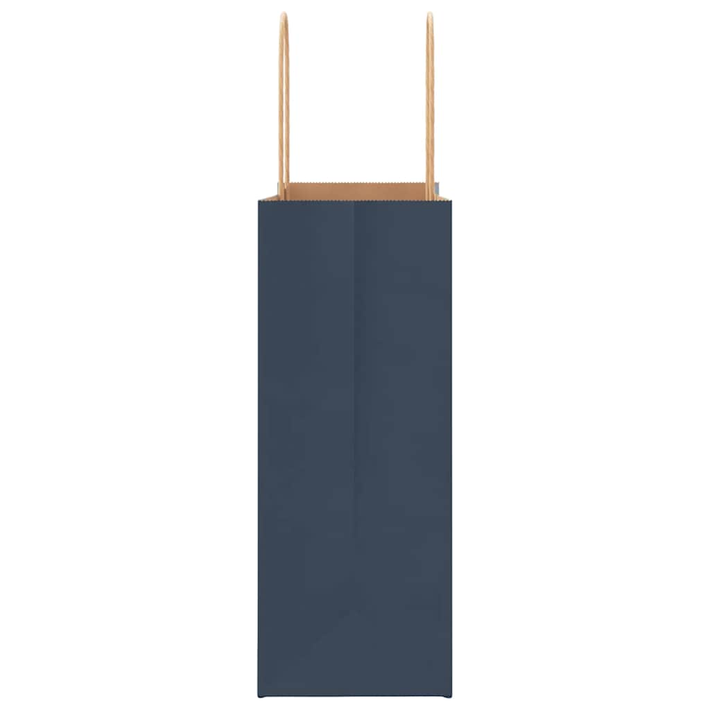 Sacchetti di Carta 250 pz con Manici Blu 21x11x28 cm 4101699