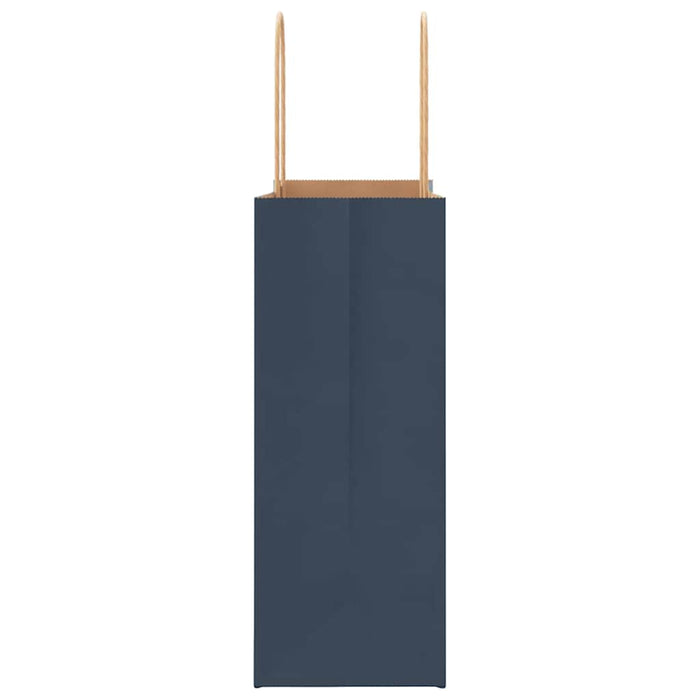 vidaXL Sacchetti di Carta 250 pz con Manici Blu 21x11x28 cm