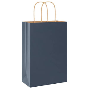 Sacchetti di Carta 250 pz con Manici Blu 21x11x31 cm 4101700