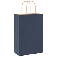 vidaXL Sacchetti di Carta 250 pz con Manici Blu 21x11x31 cm