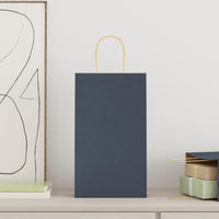 Sacchetti di Carta 250 pz con Manici Blu 21x11x36 cm 4101701