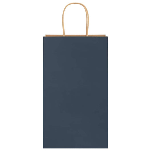 Sacchetti di Carta 250 pz con Manici Blu 21x11x36 cm 4101701