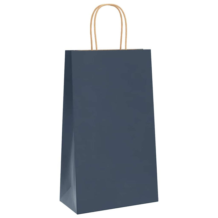 Sacchetti di Carta 250 pz con Manici Blu 21x11x36 cm 4101701