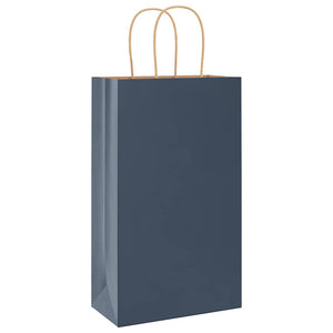 Sacchetti di Carta 250 pz con Manici Blu 21x11x36 cm 4101701