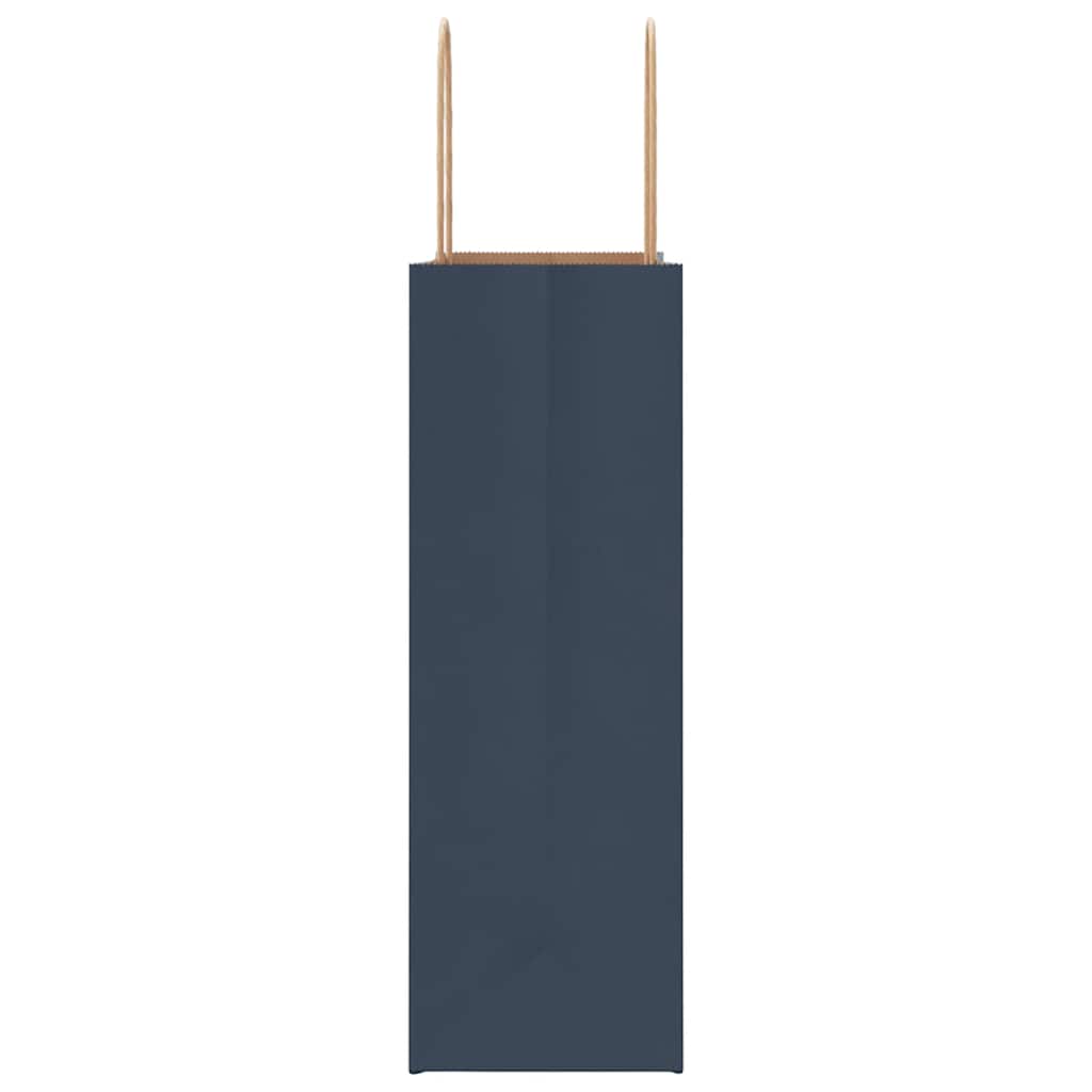 vidaXL Sacchetti di Carta 250 pz con Manici Blu 26x12x35 cm