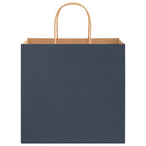 Sacchetti di Carta 250 pz con Manici Blu 26x17x25 cm 4101703