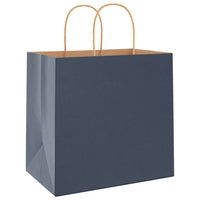 Sacchetti di Carta 250 pz con Manici Blu 26x17x25 cm 4101703