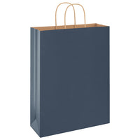 Sacchetti di Carta 250 pz con Manici Blu 32x12x42 cm