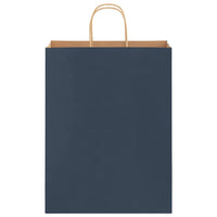 Sacchetti di Carta 250 pz con Manici Blu 32x12x42 cm 4101704