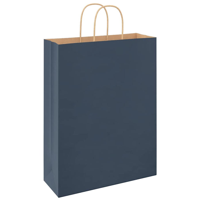 Sacchetti di Carta 250 pz con Manici Blu 32x12x42 cm 4101704