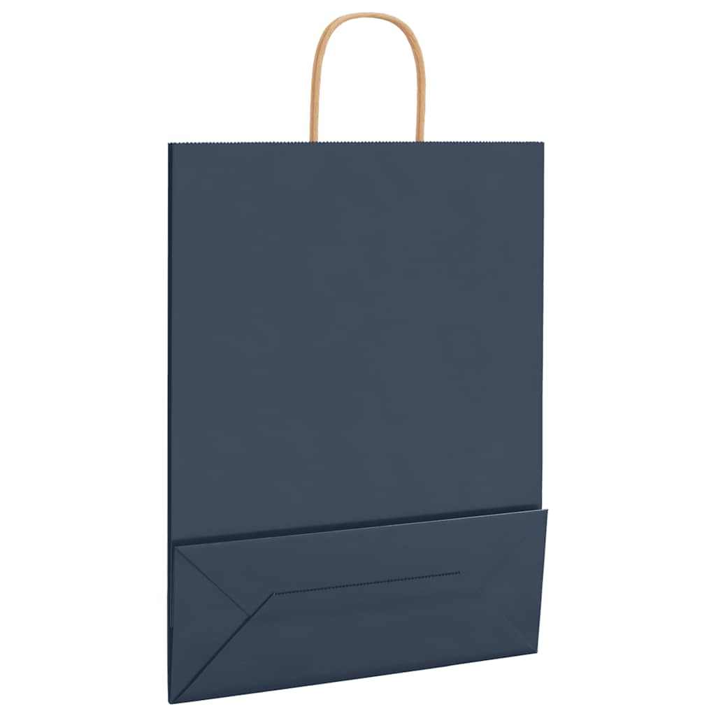 Sacchetti di Carta 250 pz con Manici Blu 32x12x42 cm 4101704