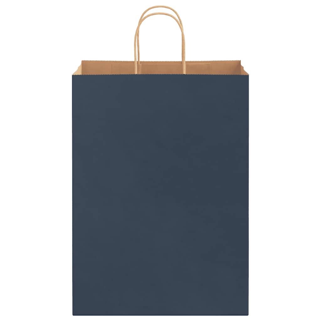 Sacchetti di Carta 250 pz con Manici Blu 32x17x44 cm 4101706