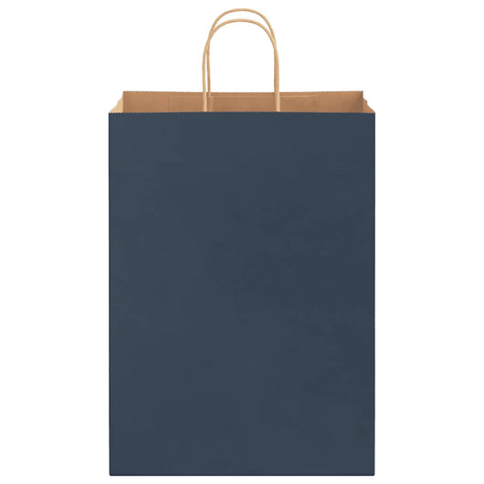 Sacchetti di Carta 250 pz con Manici Blu 32x17x44 cm 4101706