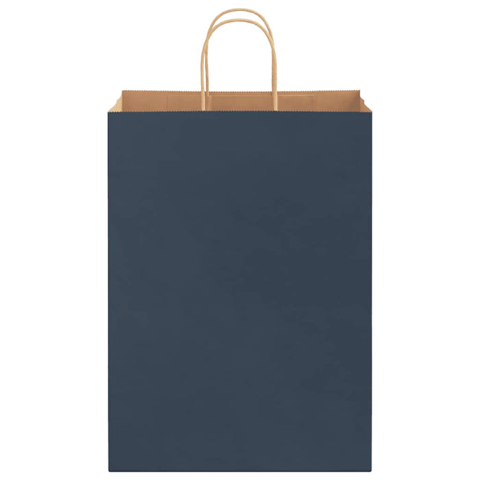 Sacchetti di Carta 250 pz con Manici Blu 32x17x44 cm