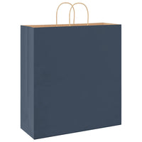 Sacchetti di Carta 250 pz con Manici Blu 45x17x48 cm 4101709