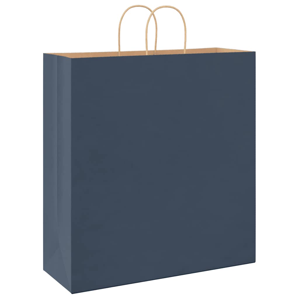 vidaXL Sacchetti di Carta 250 pz con Manici Blu 45x17x48 cm