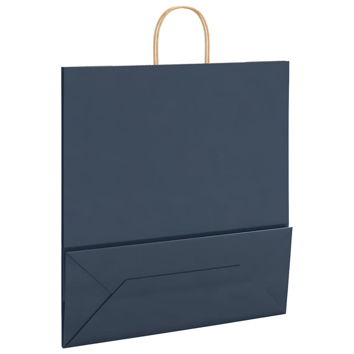 vidaXL Sacchetti di Carta 250 pz con Manici Blu 45x17x48 cm