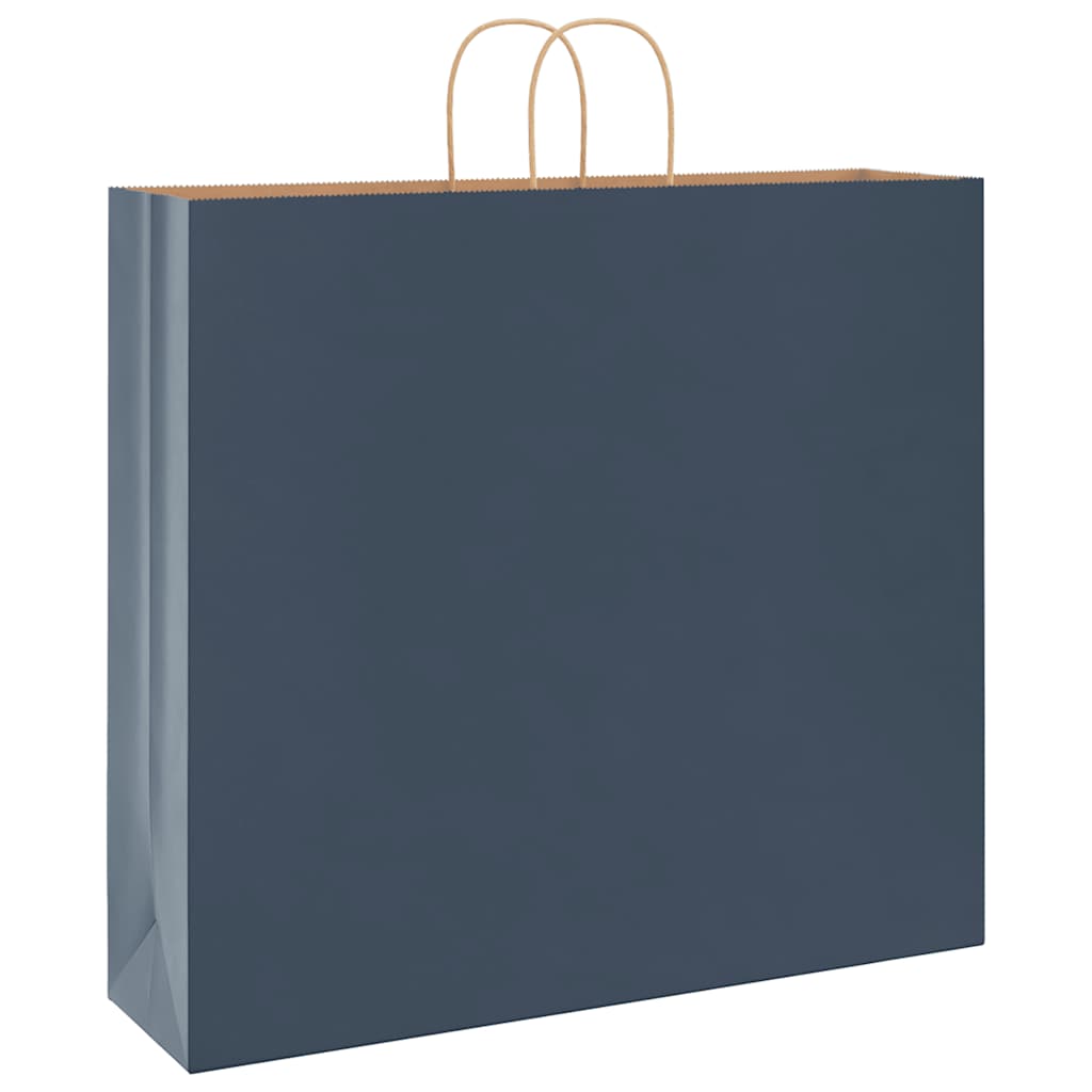 Sacchetti di Carta 250 pz con Manici Blu 54x15x49 cm 4101710