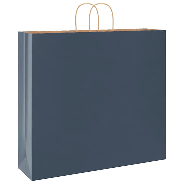 Sacchetti di Carta 250 pz con Manici Blu 54x15x49 cm 4101710