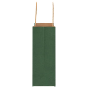 Sacchetti di Carta 50 pz con Manici Verdi 18x8x22 cm 4101712