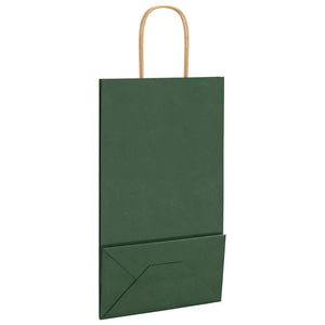 vidaXL Sacchetti di Carta 50 pz con Manici Verdi 21x11x36 cm