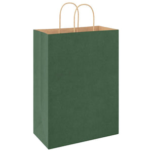 Sacchetti di Carta 50 pz con Manici Verdi 32x17x44 cm 4101720