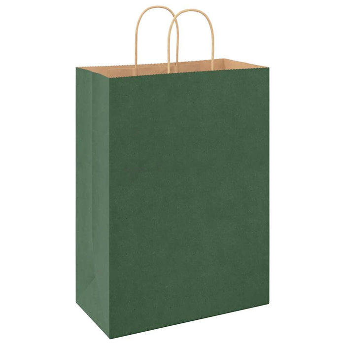 vidaXL Sacchetti di Carta 50 pz con Manici Verdi 32x17x44 cm