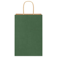 Sacchetti di Carta 250 pz con Manici Verdi 21x11x31 cm 4101728