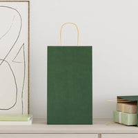 vidaXL Sacchetti di Carta 250 pz con Manici Verdi 21x11x36 cm