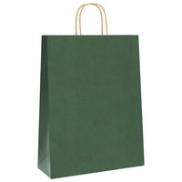 Sacchetti di Carta 250 pz con Manici Verdi 32x12x42 cm 4101732