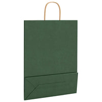 Sacchetti di Carta 250 pz con Manici Verdi 32x12x42 cm 4101732