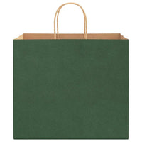 vidaXL Sacchetti di Carta 250 pz con Manici Verdi 32x22x28 cm