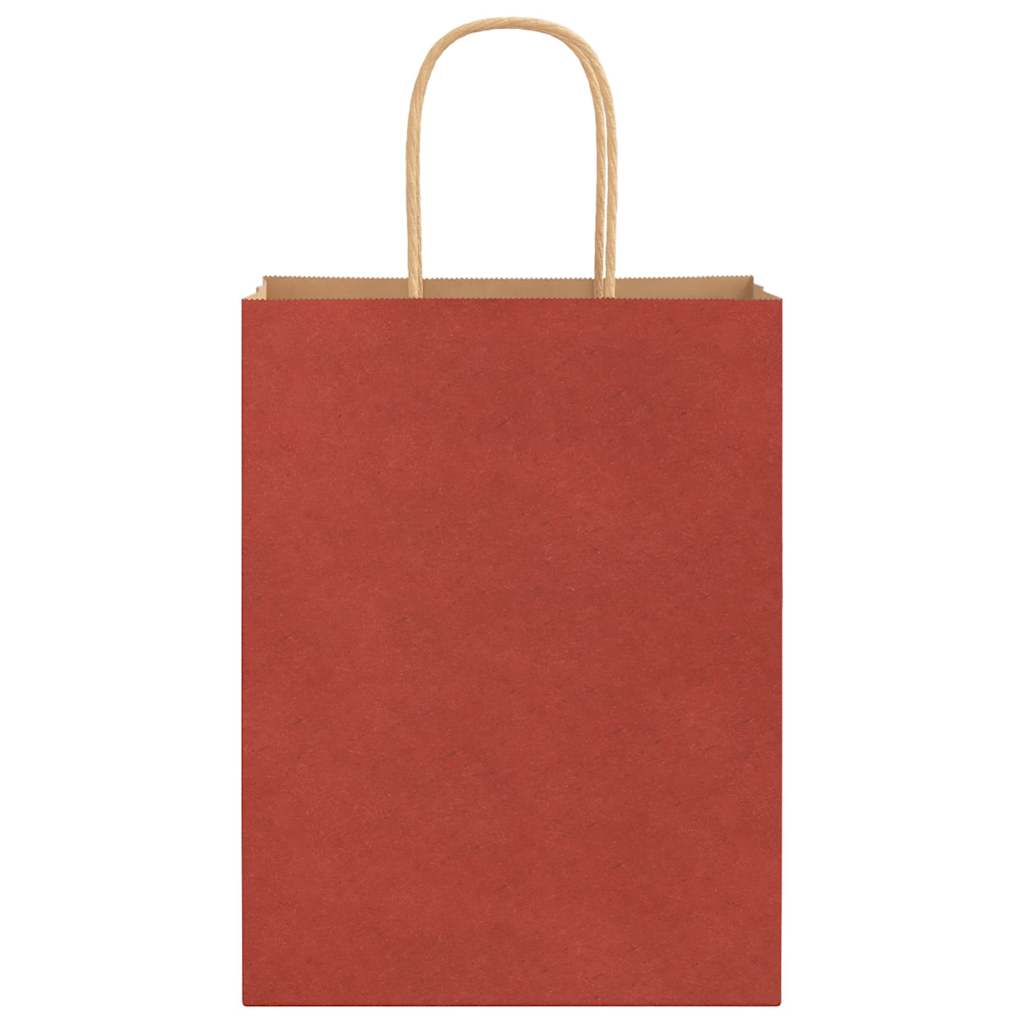 Sacchetti di Carta 50 pz con Manici Rossi 21x11x28 cm 4101741