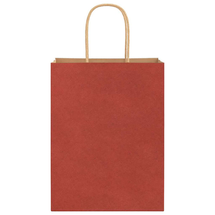 vidaXL Sacchetti di Carta 50 pz con Manici Rossi 21x11x28 cm