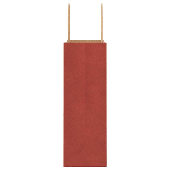vidaXL Sacchetti di Carta 50 pz con Manici Rossi 21x11x31 cm