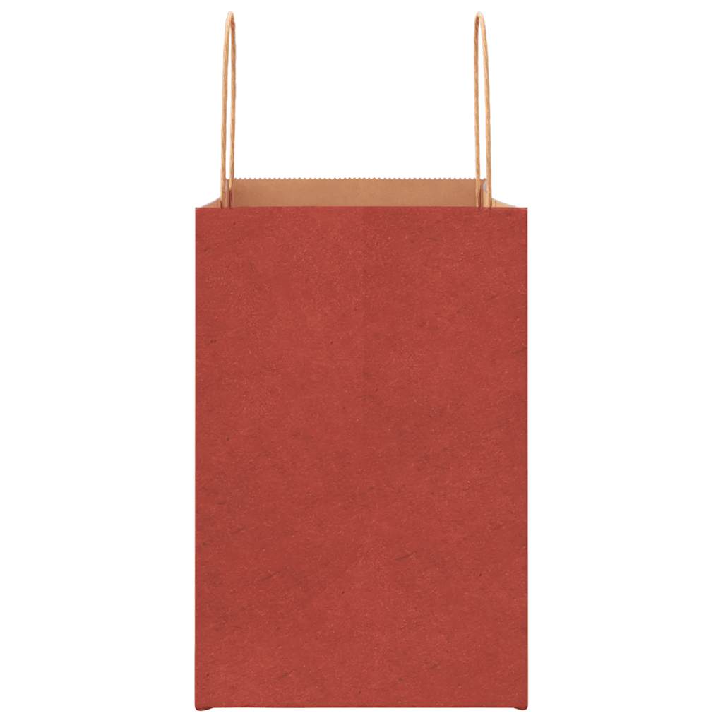 Sacchetti di Carta 50 pz con Manici Rossi 26x17x25 cm 4101745