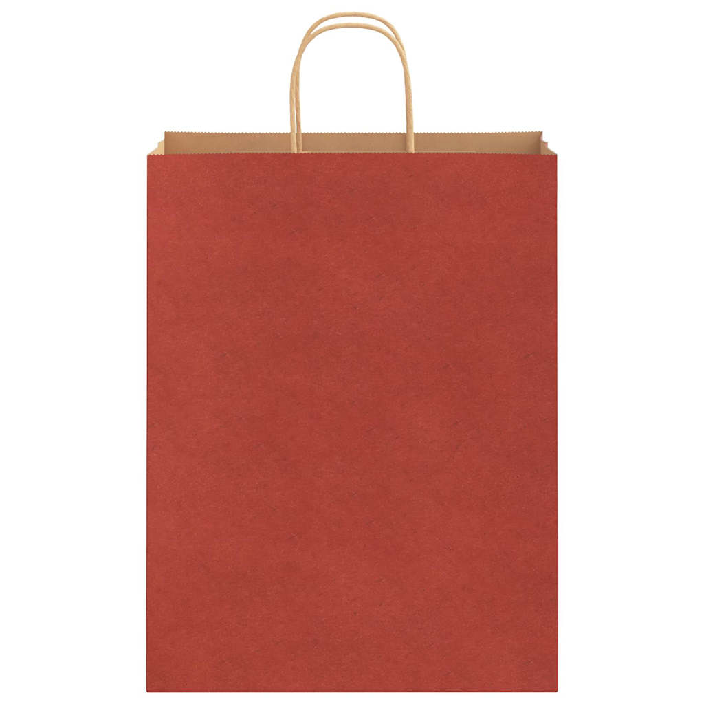 Sacchetti di Carta 50 pz con Manici Rossi 32x12x42 cm