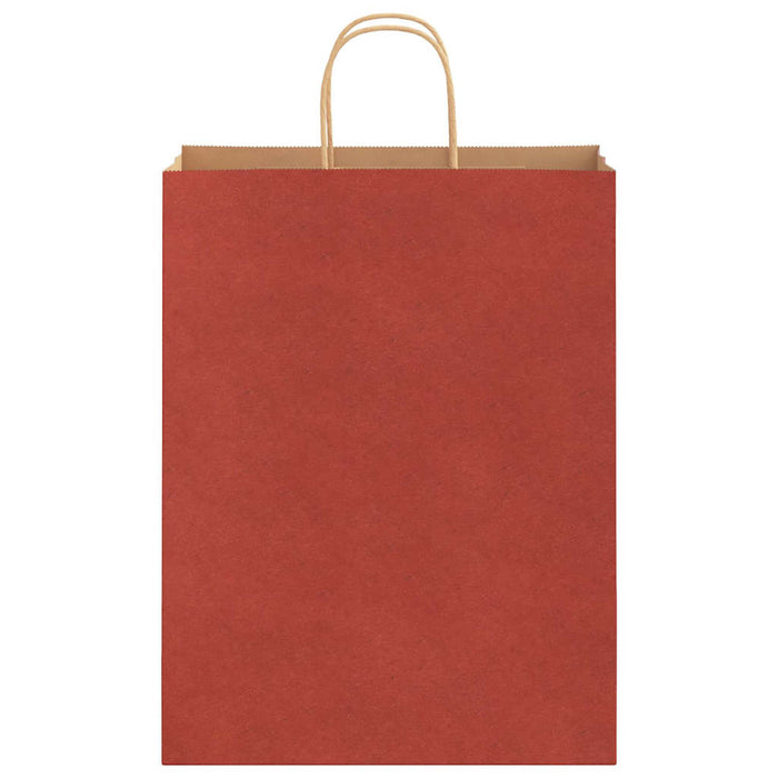 Sacchetti di Carta 50 pz con Manici Rossi 32x12x42 cm