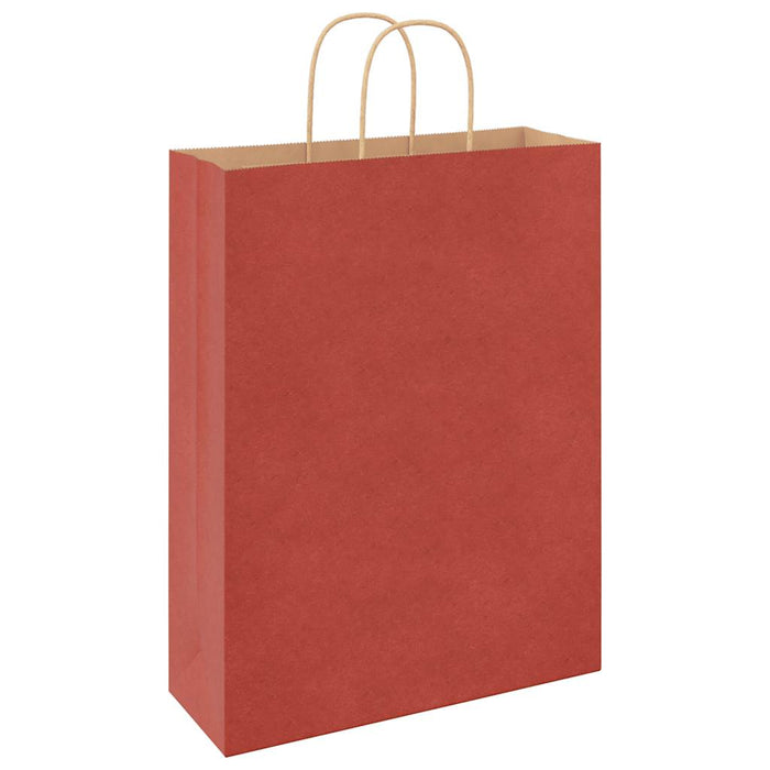 Sacchetti di Carta 50 pz con Manici Rossi 32x12x42 cm 4101746