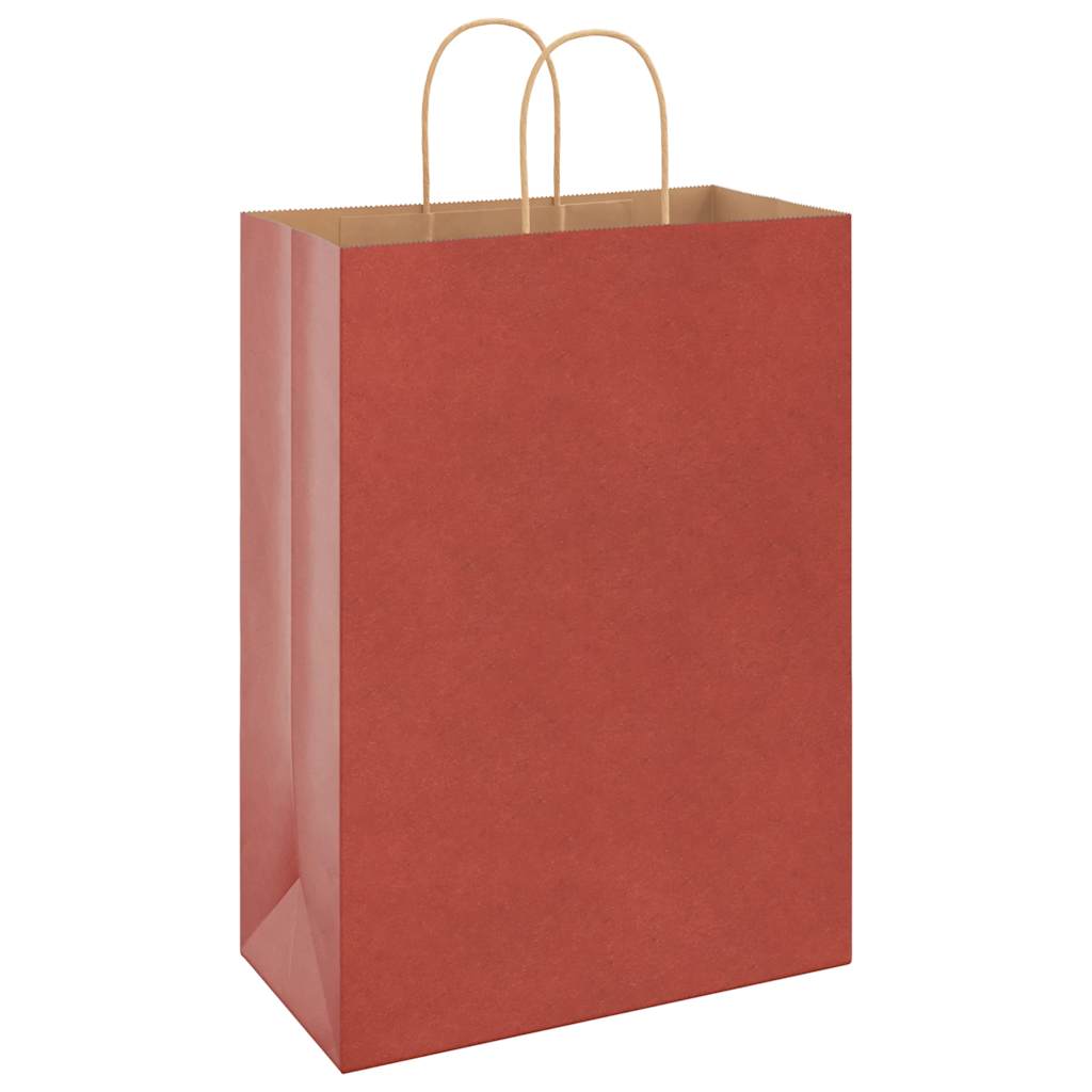 vidaXL Sacchetti di Carta 50 pz con Manici Rossi 32x17x44 cm