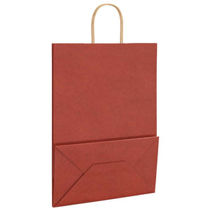 vidaXL Sacchetti di Carta 50 pz con Manici Rossi 32x17x44 cm