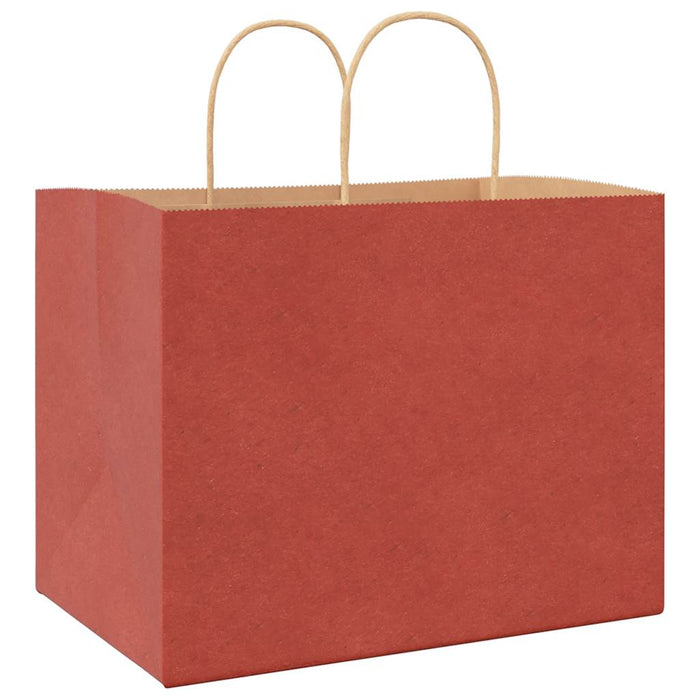 Sacchetti di Carta 50 pz con Manici Rossi 32x22x24 cm 4101749