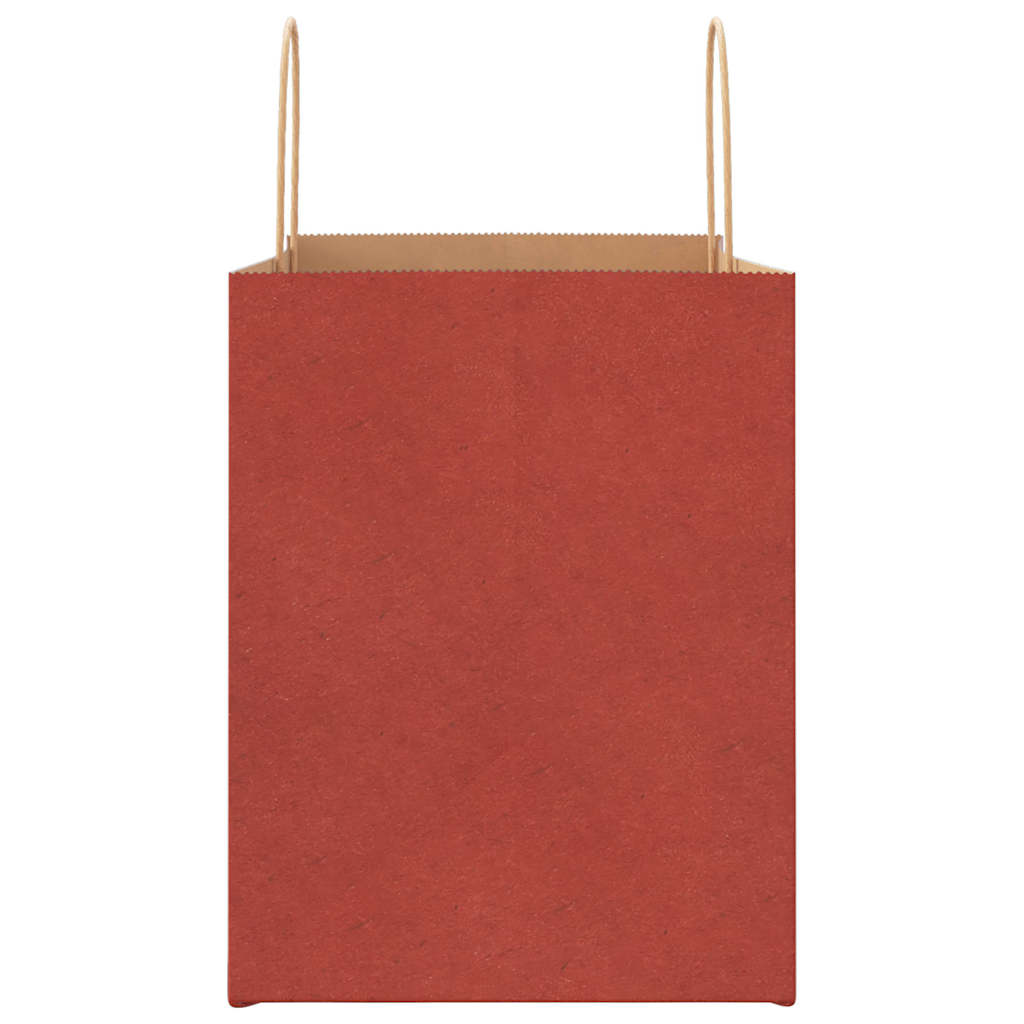 Sacchetti di Carta 50 pz con Manici Rossi 32x22x28 cm