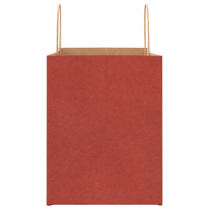 Sacchetti di Carta 50 pz con Manici Rossi 32x22x28 cm