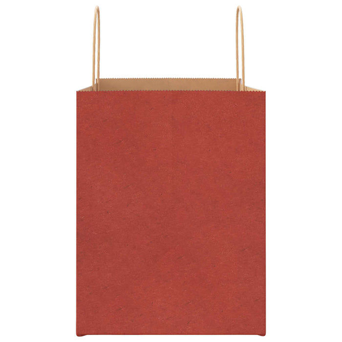 Sacchetti di Carta 50 pz con Manici Rossi 32x22x28 cm