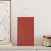 vidaXL Sacchetti di Carta 250 pz con Manici Rossi 21x11x36 cm