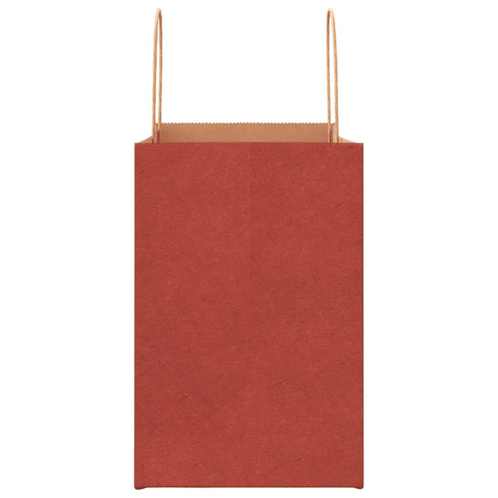 Sacchetti di Carta 250 pz con Manici Rossi 26x17x25 cm