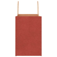 Sacchetti di Carta 250 pz con Manici Rossi 26x17x25 cm 4101759