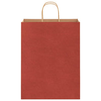 vidaXL Sacchetti di Carta 250 pz con Manici Rossi 32x12x42 cm