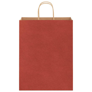vidaXL Sacchetti di Carta 250 pz con Manici Rossi 32x12x42 cm